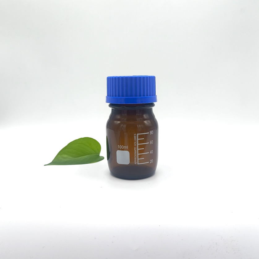 Flacon de reactiv din sticlă maro de 100 ml Flacon de reactiv din sticlă maro de 100 ml